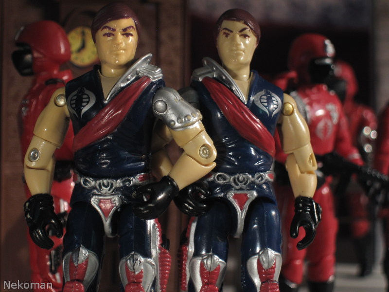 crimson twins crimson guard commanders gi joe vintage 1985 hasbro arah