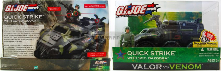 gi joe quick strike valor vs venom 2004 vehicle hasbro bazooka apc